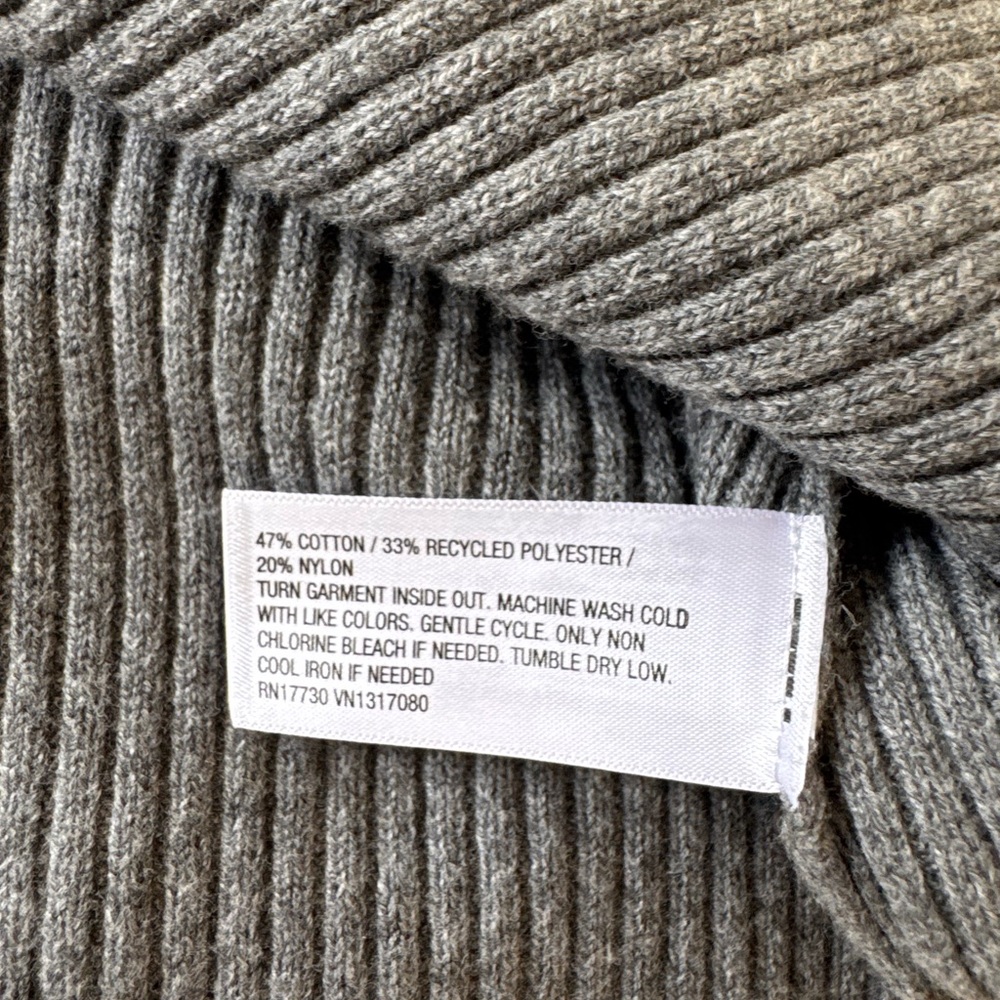 Gray Ribbed Knit Top - Picture 4 of 4